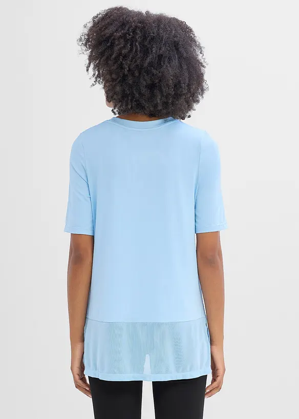 T-shirt lunga per sport con mesh, ad asciugatura rapida, bonprix