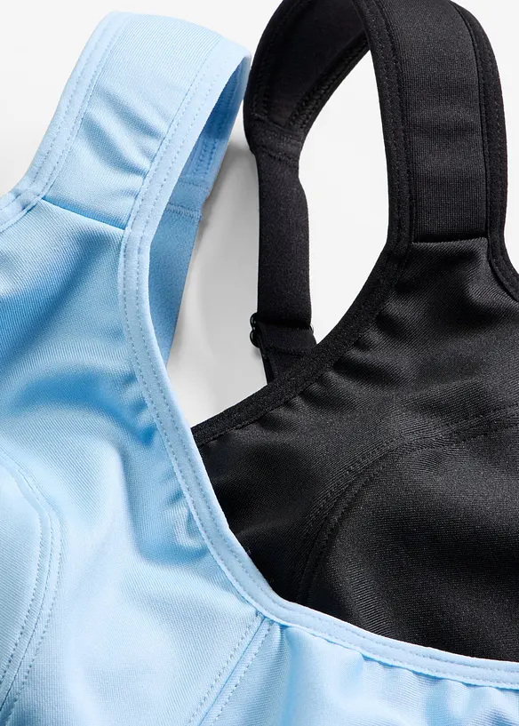 Reggiseno sportivo con sostegno medio (pacco da 2), bonprix