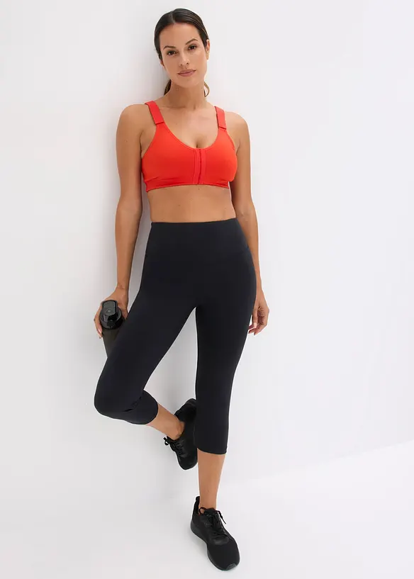 Reggiseno sportivo con chiusura anteriore e sostegno medio, bonprix