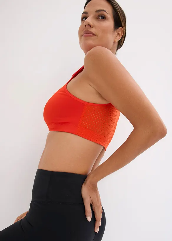 Reggiseno sportivo con chiusura anteriore e sostegno medio, bonprix