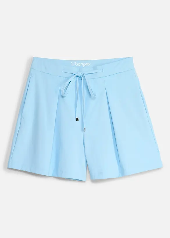 Shorts sportivi ultraleggeri con pieghe decorativi, asciugatura rapida, bonprix