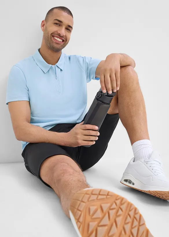 Polo per sport con cerniera, asciugatura rapida, bonprix