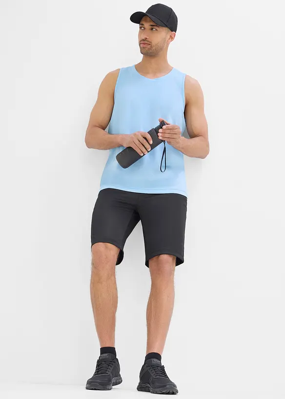 Canottiera per sport con cotone ad asciugatura rapida (pacco da 2), bonprix