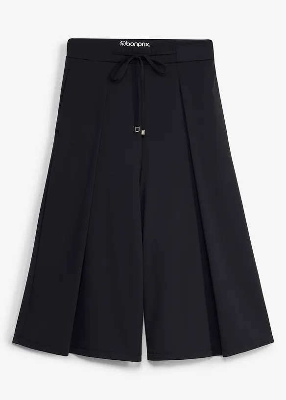 Pantaloni culotte sportivi ultraleggeri con pieghe, ad asciugatura rapida, bonprix