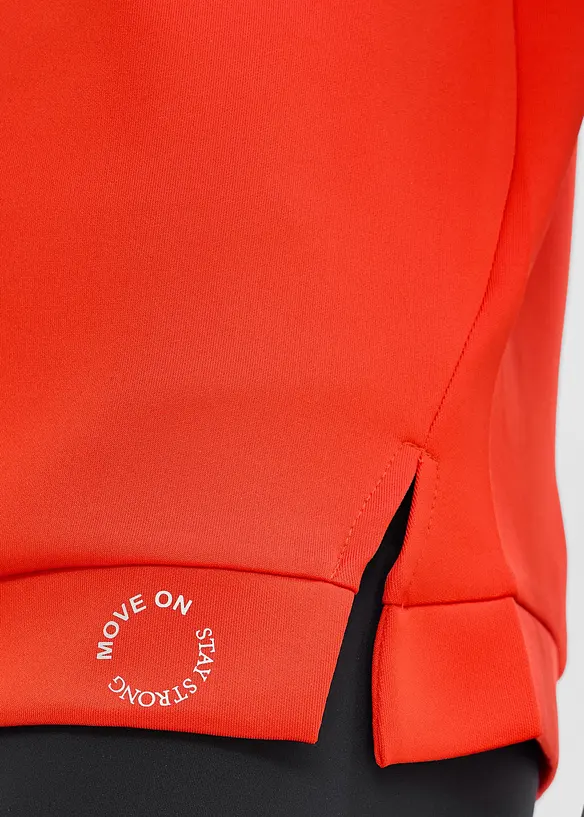 T-shirt per sport con cappuccio, asciugatura rapida, bonprix