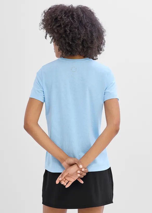 T-shirt per sport con cotone, ad asciugatura rapida (pacco da 2), bonprix