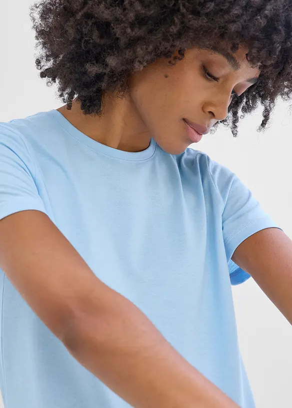 T-shirt per sport con cotone, ad asciugatura rapida (pacco da 2), bonprix