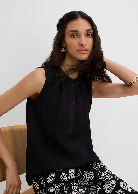 Top con collo alla coreana, bonprix
