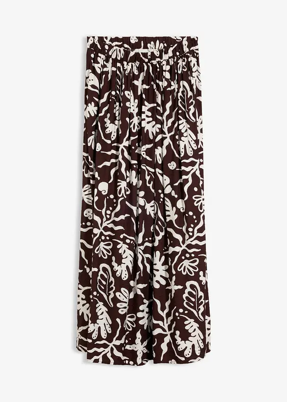 Gonna midi in misto viscosa fluido, bonprix