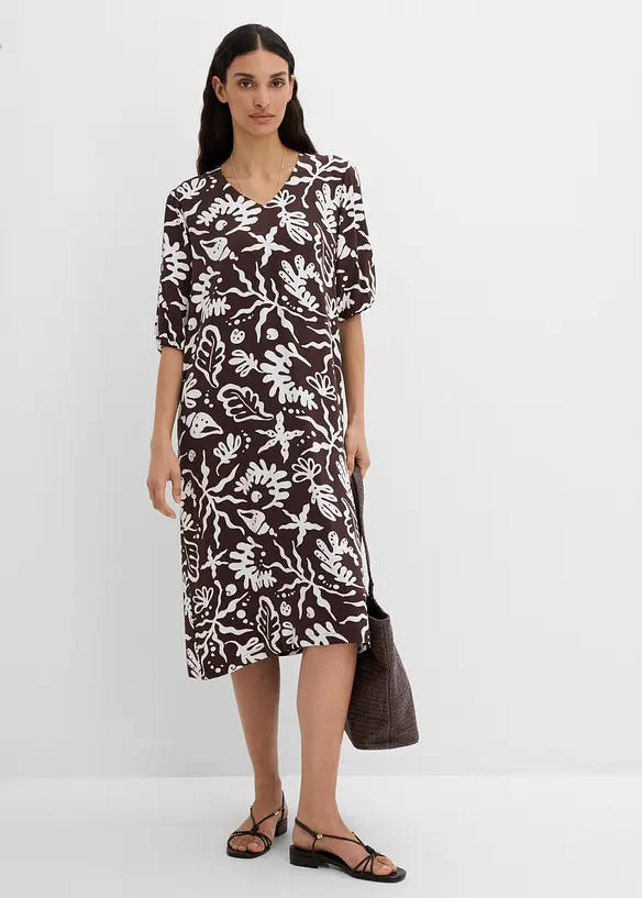 Abito midi in misto viscosa, bonprix