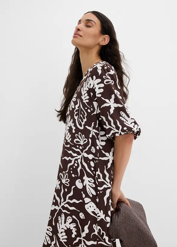 Abito midi in misto viscosa, bonprix