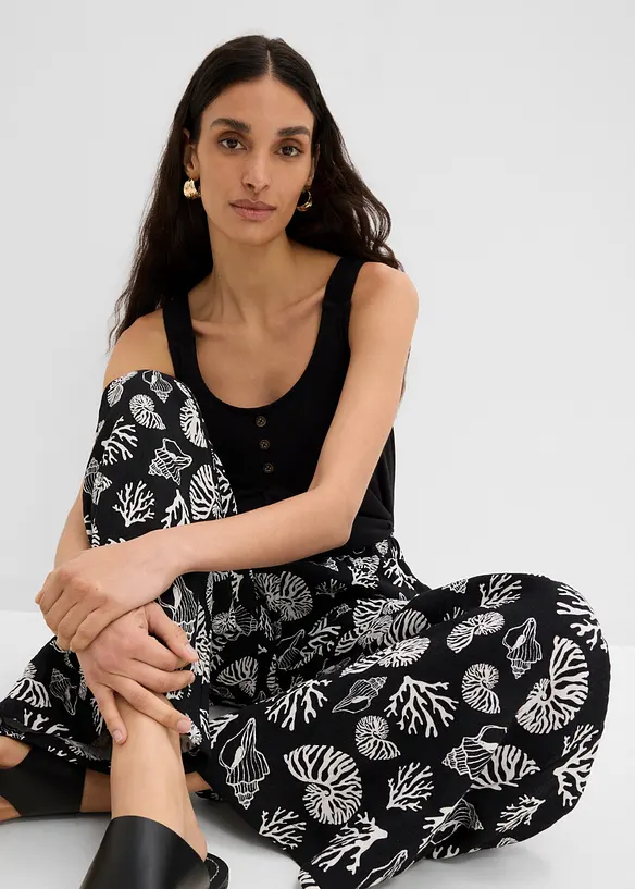Pantaloni larghi in misto viscosa, bonprix