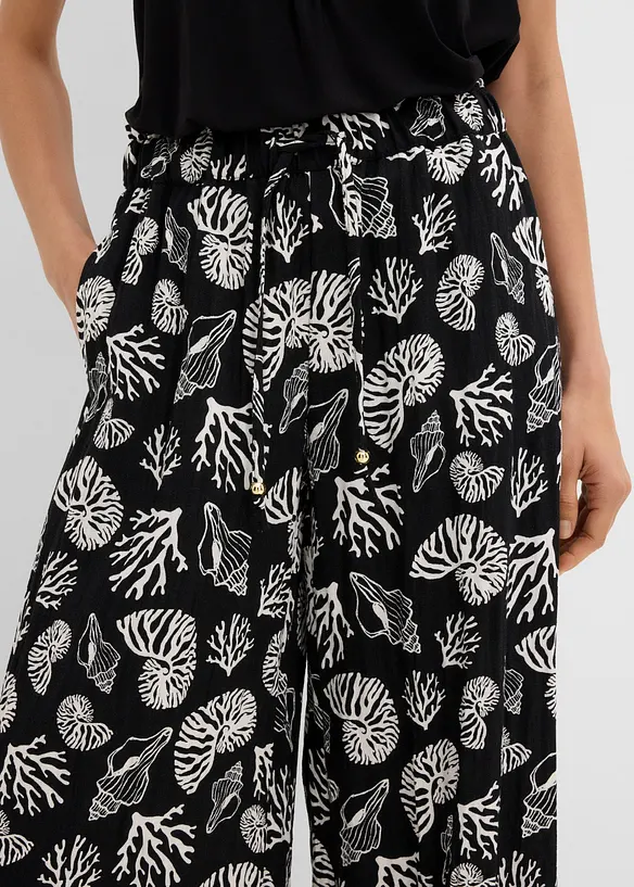 Pantaloni larghi in misto viscosa, bonprix