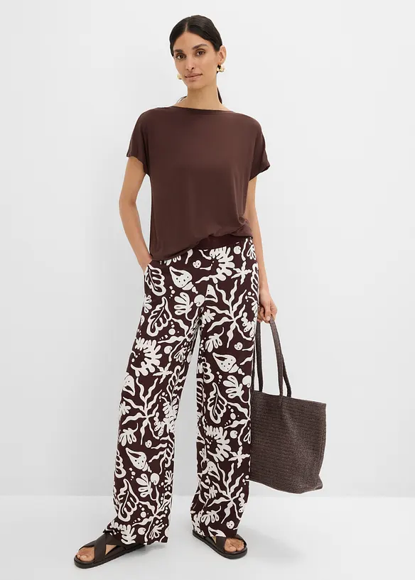 Pantaloni larghi in morbida viscosa, bonprix