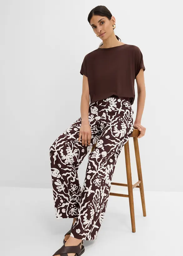 Pantaloni larghi in morbida viscosa, bonprix