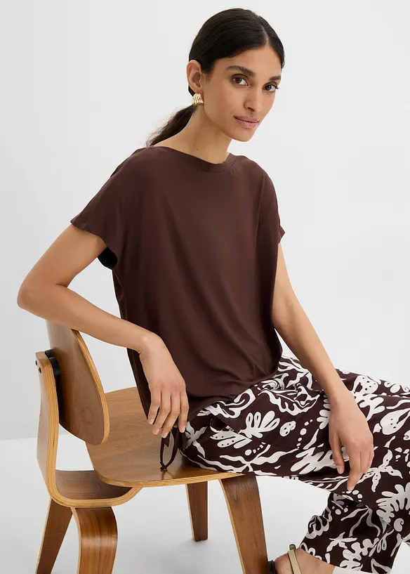 T-shirt con viscosa fluida, bonprix