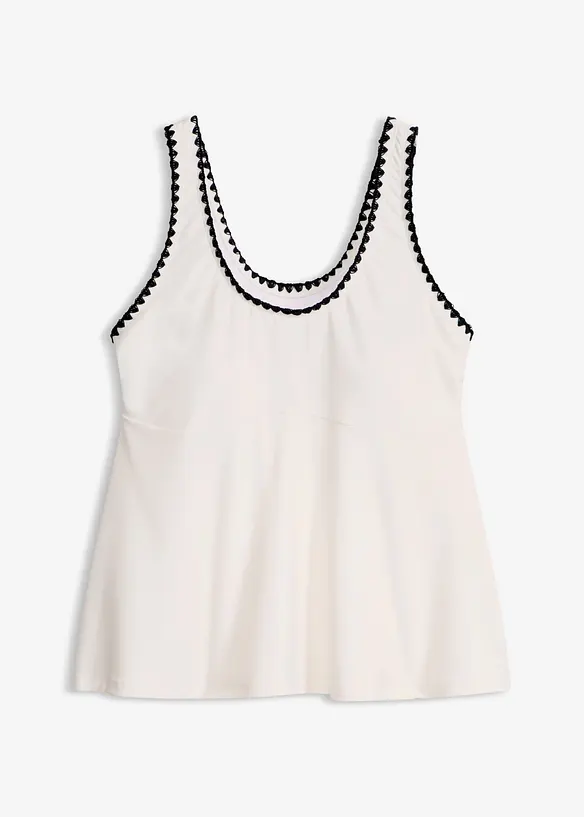 Top per tankini con ricamo, bonprix