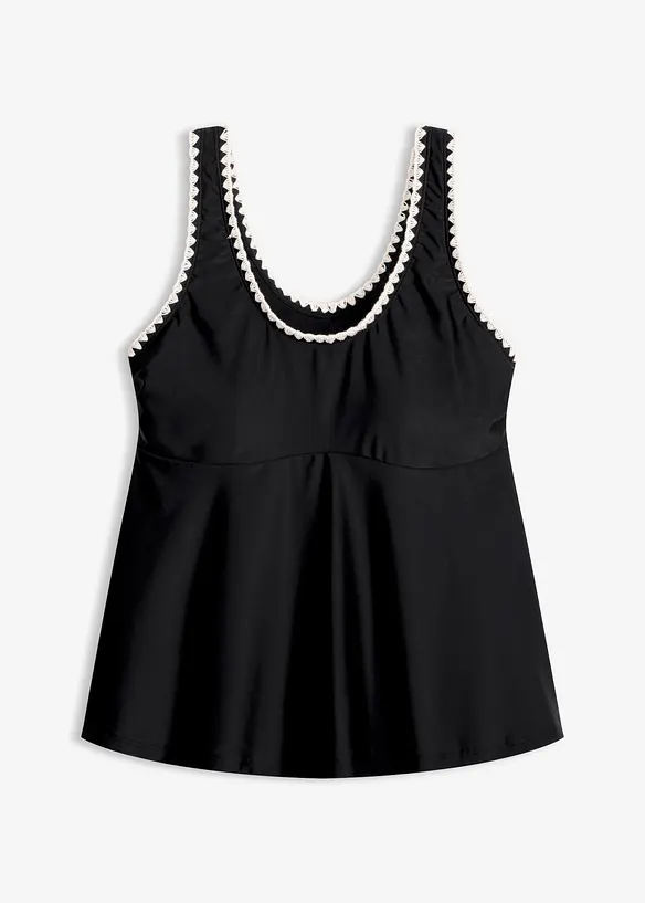 Top per tankini con ricamo, bonprix