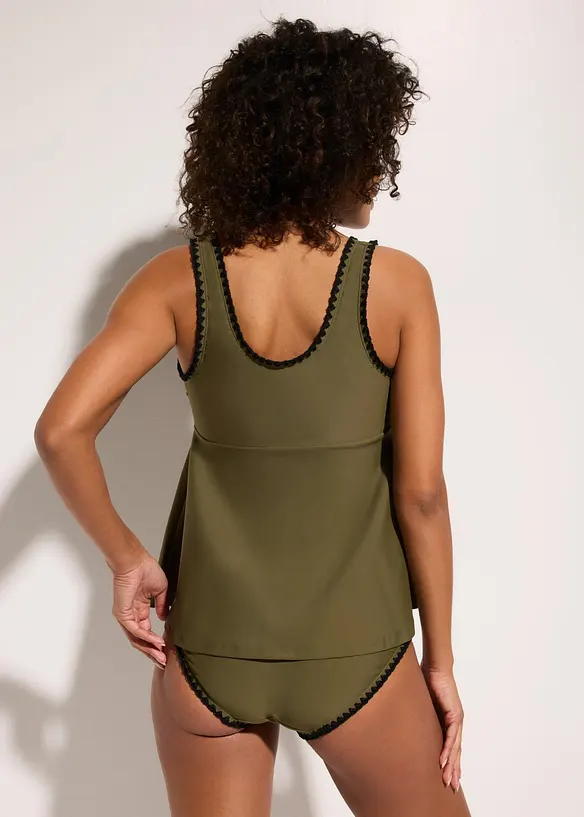 Top per tankini con ricamo, bonprix