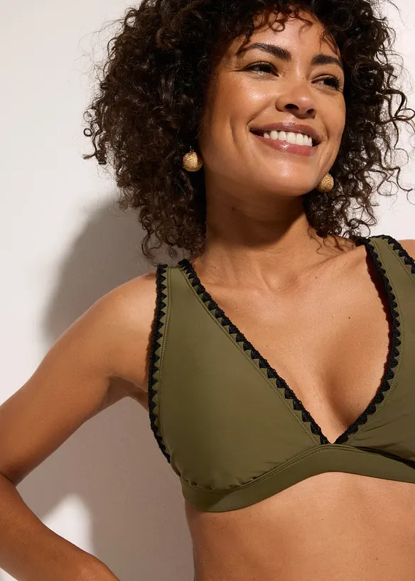 Reggiseno bikini con ricamo, bonprix