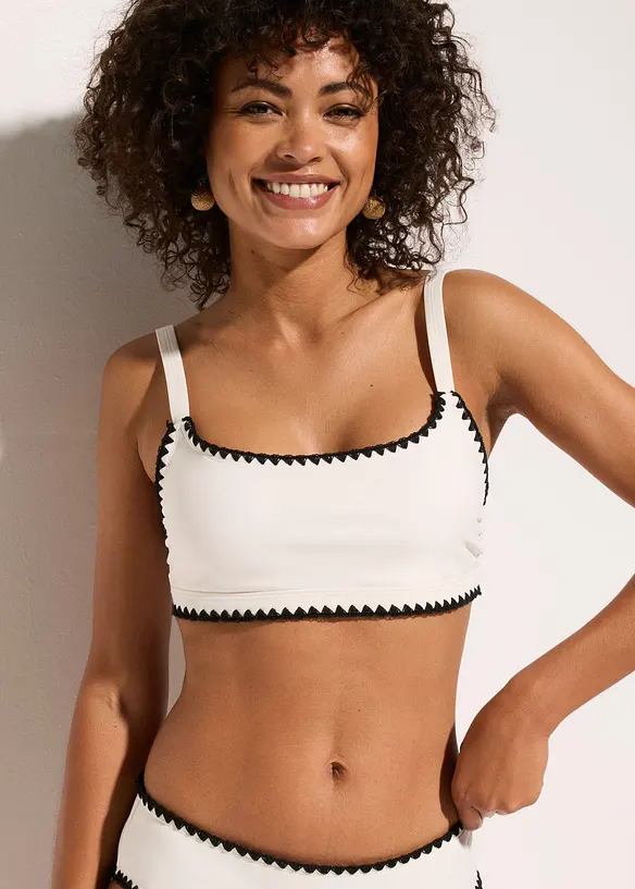 Reggiseno bikini a bustier con ricamo, bonprix