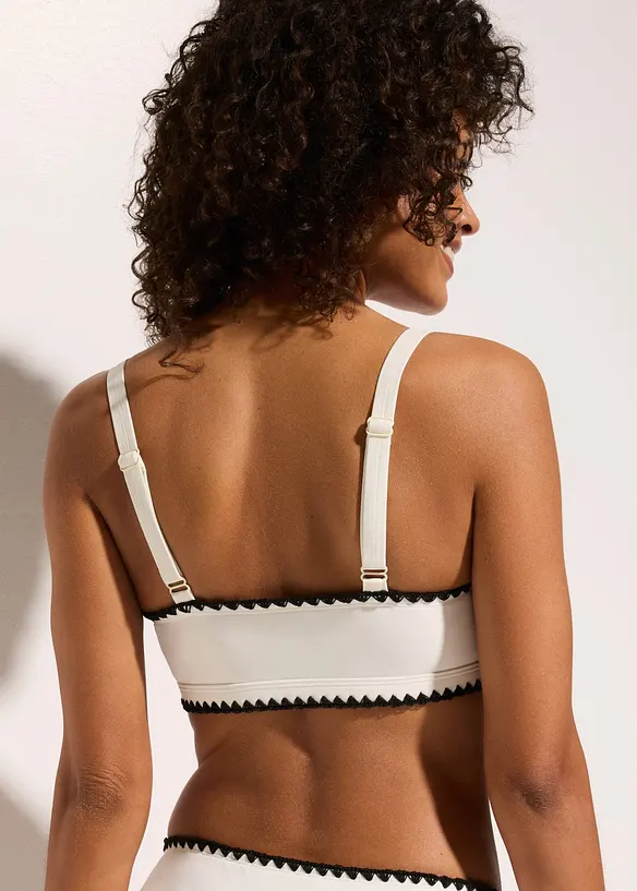 Reggiseno bikini a bustier con ricamo, bonprix