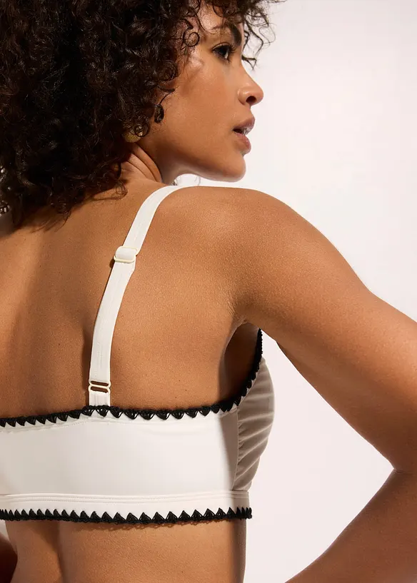 Reggiseno bikini a bustier con ricamo, bonprix