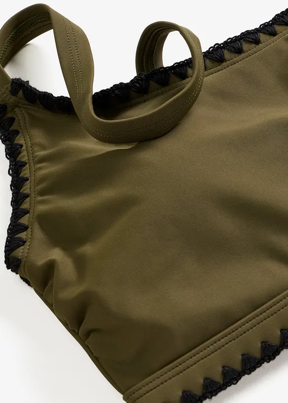 Reggiseno bikini a bustier con ricamo, bonprix