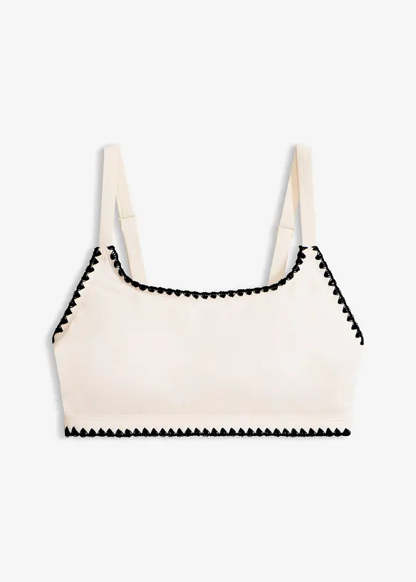 Reggiseno bikini a bustier con ricamo, bonprix