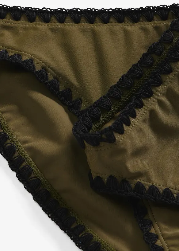 Slip per bikini con ricamo, bonprix