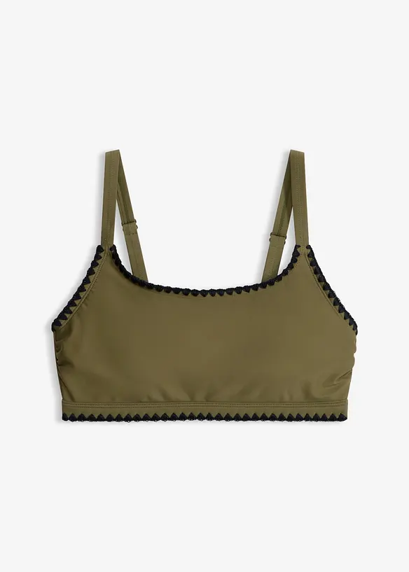 Reggiseno bikini a bustier con ricamo, bonprix