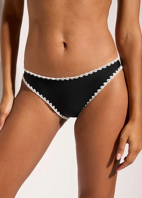 Slip per bikini con ricamo, bonprix