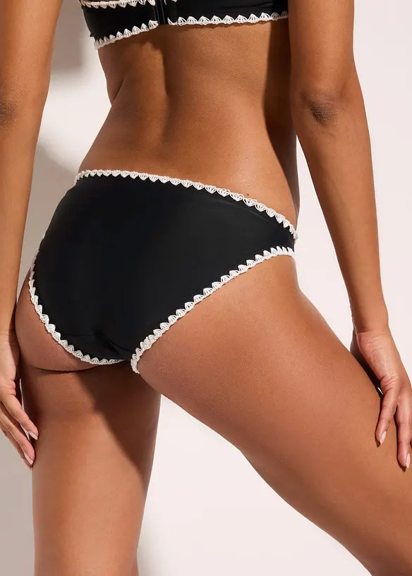 Slip per bikini con ricamo, bonprix