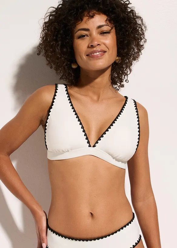 Reggiseno bikini con ricamo, bonprix