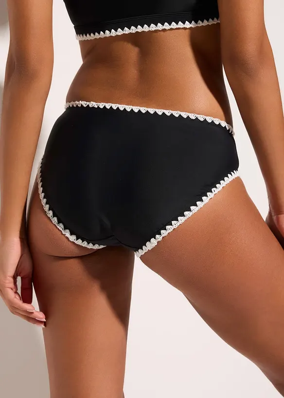 Slip per bikini con ricamo, bonprix