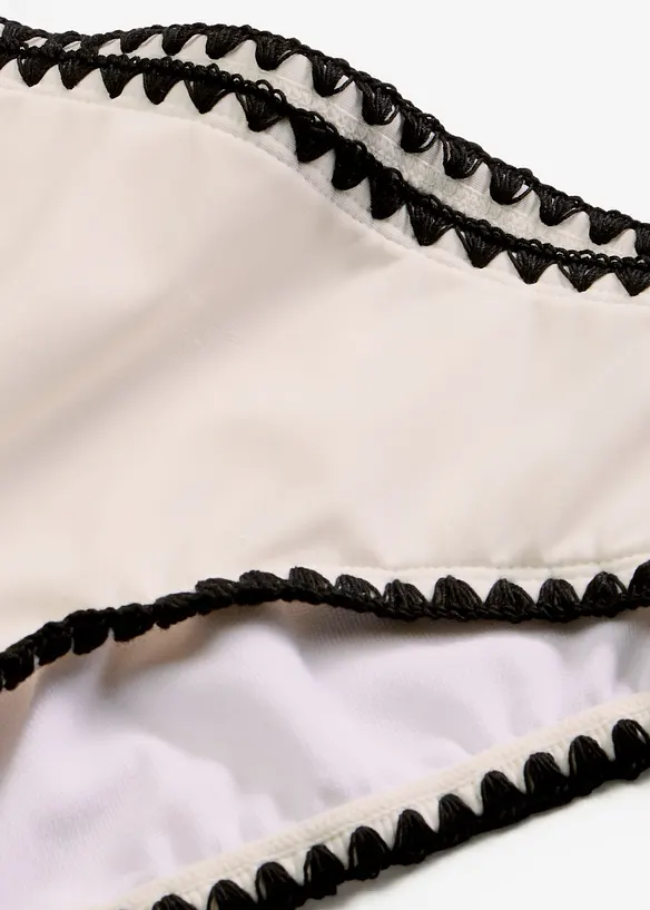 Slip per bikini con ricamo, bonprix