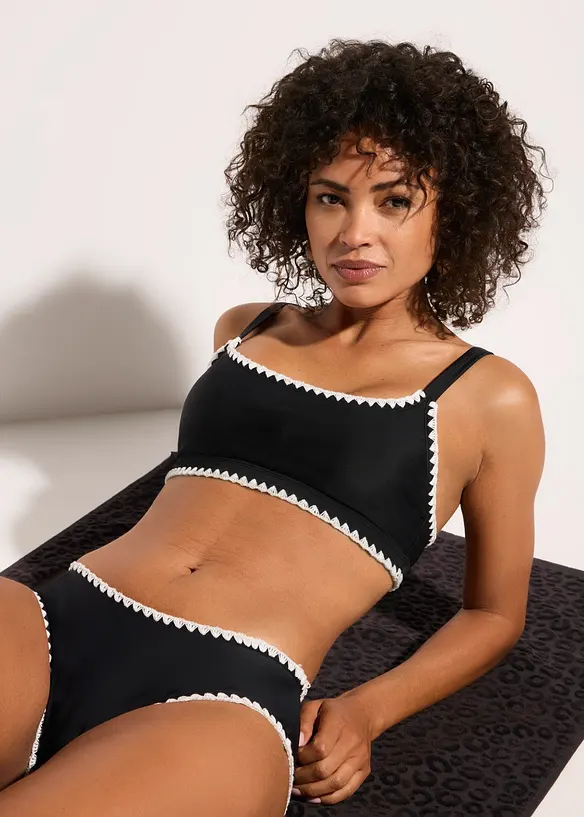 Reggiseno bikini a bustier con ricamo, bonprix