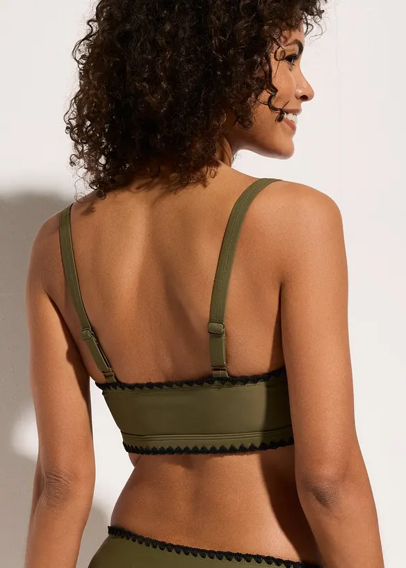 Reggiseno bikini a bustier con ricamo, bonprix