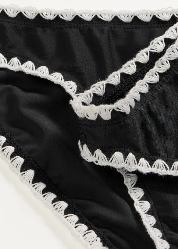 Slip per bikini con ricamo, bonprix