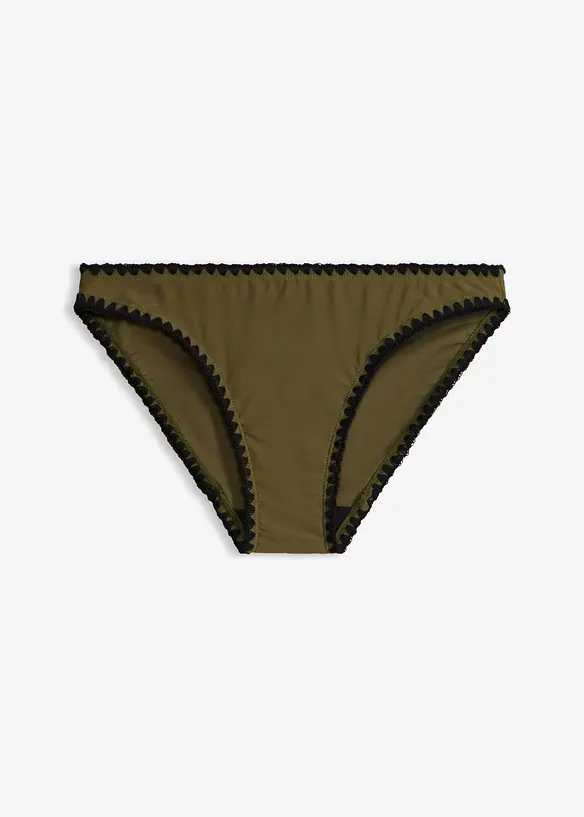Slip per bikini con ricamo, bonprix