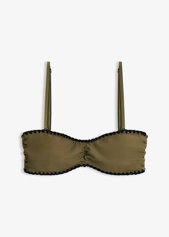 Reggiseno bikini a fascia con ricamo, bonprix