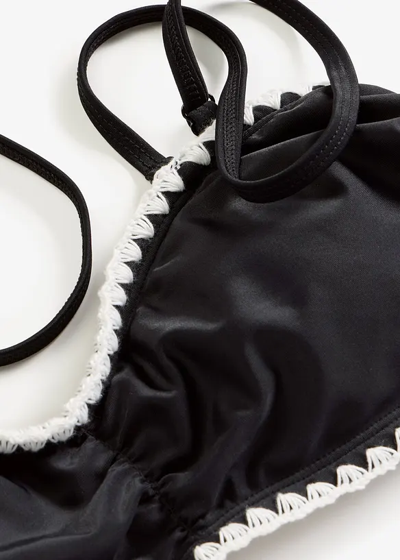 Reggiseno bikini a fascia con ricamo, bonprix