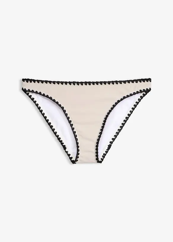 Slip per bikini con ricamo, bonprix