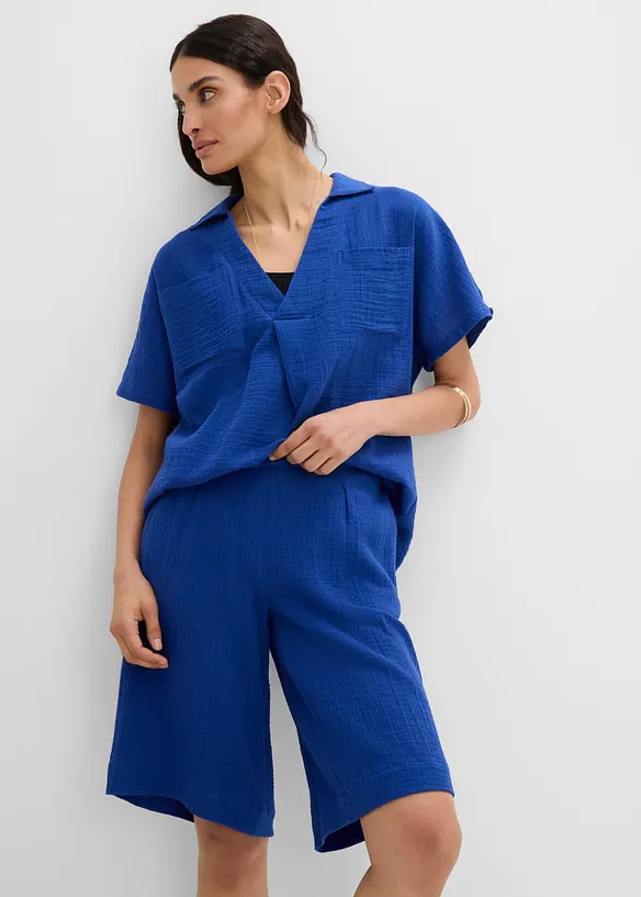 Bermuda in puro cotone con elastico in vita, bonprix