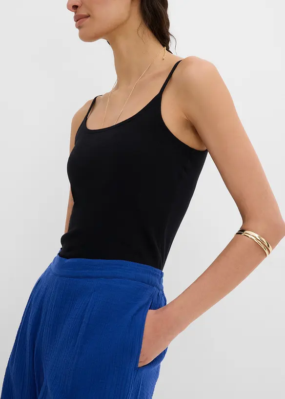 Bermuda in puro cotone con elastico in vita, bonprix