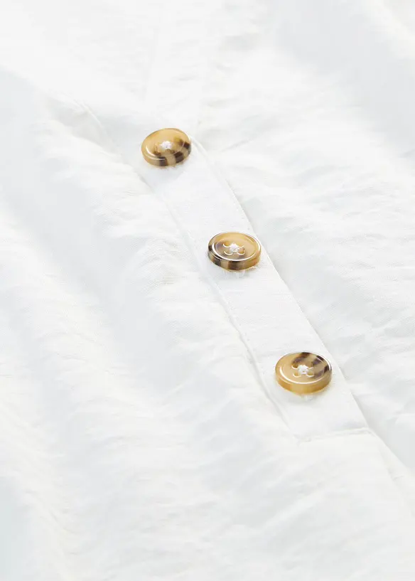 Abito midi in misto lino, bonprix