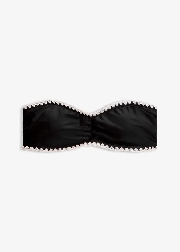 Reggiseno bikini a fascia con ricamo, bonprix