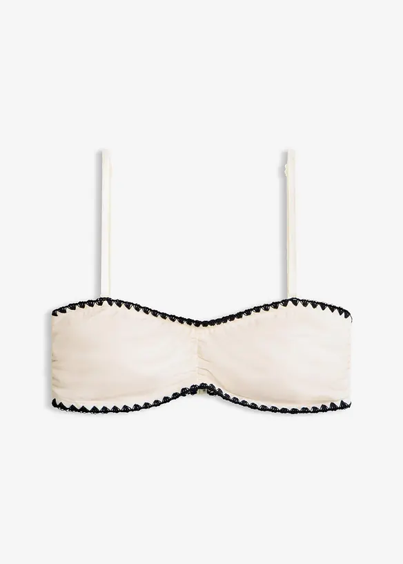 Reggiseno bikini a fascia con ricamo, bonprix