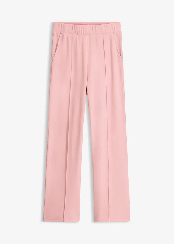 Pantaloni con elastico in vita in interlock robusto, bonprix