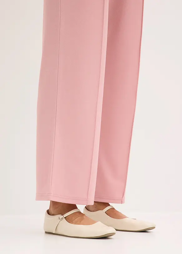 Pantaloni con elastico in vita in interlock robusto, bonprix